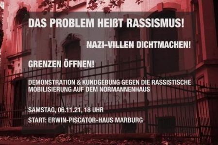 Demo: Das Problem heißt Rassismus! Nazivillen dichtmachen! Grenzen Öffnen!